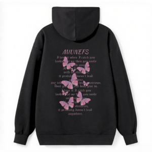 Floral Print Alphabet Classic Hoodie